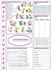 Daily Activities (Vocabulary Exercises)