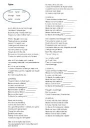 English Worksheet: Fighter by Christina Agillera