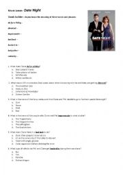 Date Night Movie Worksheet