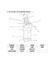 English Worksheet: Body Parts