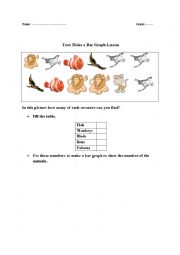 English worksheet: Make a Bar Graph