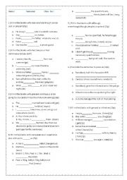 English Worksheet: Mixed Intermediate