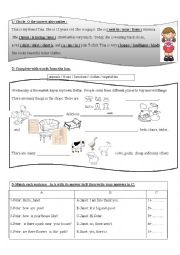 English Worksheet: Grammar review