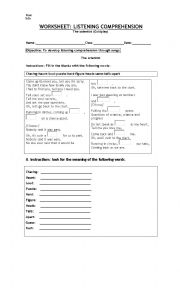 English Worksheet: listening comprehension