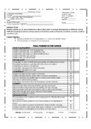 Oral Evaluation Rubric