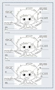 English Worksheet: face parts