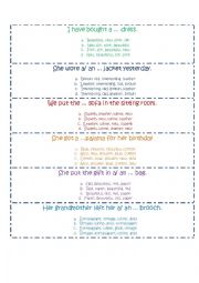 Adjective order multiple choice cards