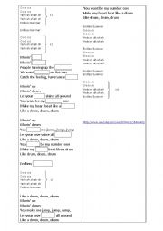 English Worksheet: EURO 2012 SONG