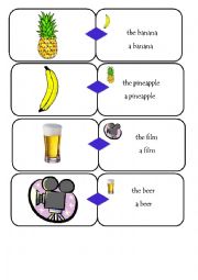 English Worksheet: General Vocabulary Dominoes Last page and template