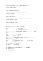 English Worksheet: exercices