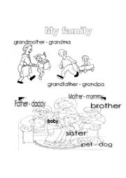 English Worksheet: FAMILY MEMBERS