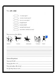 English worksheet: simple present