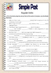English Worksheet: Simple Past Regular verbs