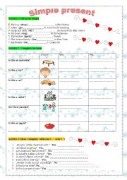 English Worksheet: Simple present 