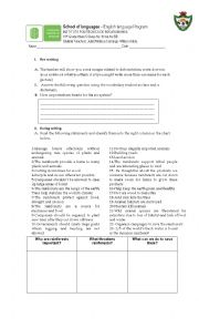 English Worksheet: Deforestation