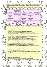 English Worksheet: Money idioms