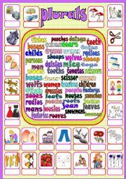 English Worksheet: plurals