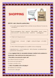 English Worksheet: Lesson plan: SHOPPING