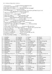 English Worksheet: last minute revision test 1,2,3,4,5,6