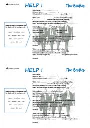 English Worksheet: HELP !, the Beatles