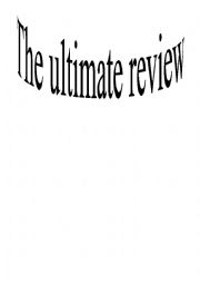 English Worksheet: The ultimate review