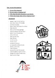 English Worksheet: housework