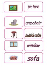 English worksheet: furniture domino