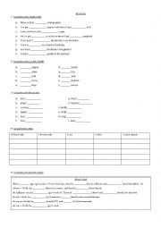 English Worksheet: REVISION 