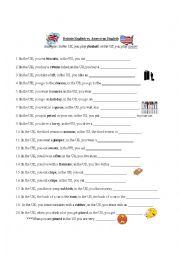 British vs American vocabulary