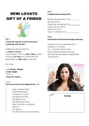 demi lovato- GIFT OF A FRIEND