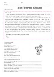 English Worksheet: Present Simple test