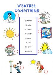 English Worksheet: weather conditions