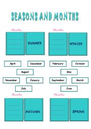 English Worksheet: seasons and months