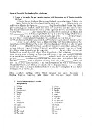 English Worksheet: Jesus of Nazareth. Healing of the blind man