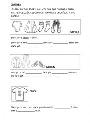 English Worksheet: Clothes