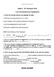 English Worksheet: Past Continuous