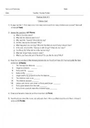 English worksheet: Practical Work : 