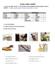 English Worksheet: Mr Bean s sandwich 