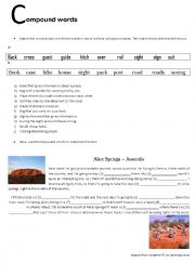 English Worksheet: Compound words