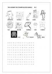 THE ALPHABET PICTIONARY WORD SEARCH - PART 2