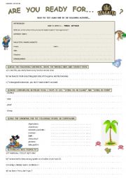 English Worksheet: Are you ready for Koh Lanta ?? (2/2)