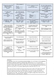 English Worksheet: Monopoly Cards F2F Intermediate