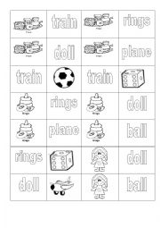 English Worksheet: Toy domino (part 2/2)