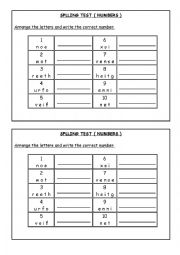 English Worksheet: Spelling