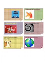 English Worksheet: Cards for Conditional type 2