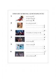 English worksheet: The Incredibles Worksheet