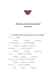 English worksheet: Exercises with simple present