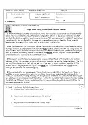 English Worksheet: test for second year secondary education