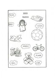 English Worksheet: Toys. Match 2