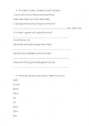 English worksheet: test on present & past simple